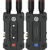 Wireless video transmitter/receiver pair, 4K units with red status rings