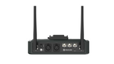 Intercom hub rear panel with antenna ports and connectivity jacks