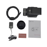 VenusLiv camera kit with cables, lens cap, and user manual