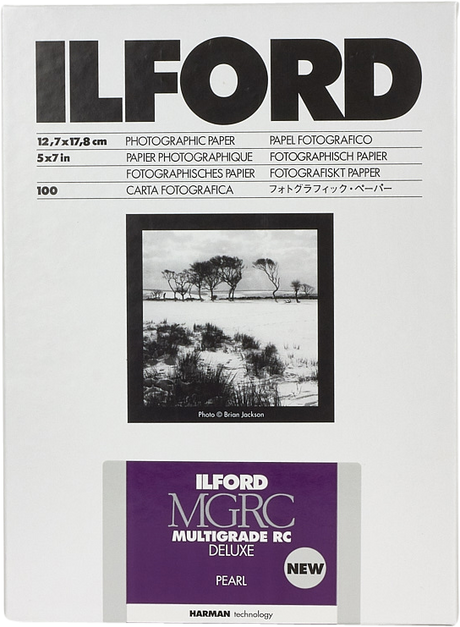 Ilford Multigrade RC Deluxe Pearl photographic paper pack, 12.7x17.8cm, 100 sheets