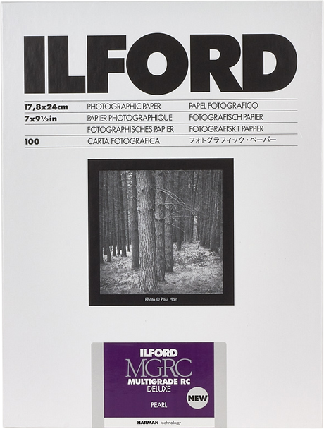 Ilford Multigrade RC Deluxe Pearl photographic paper 17.8 x 24 cm box