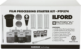 Film processing starter kit PTP574 box front with Ilford Paterson contents list