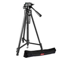 Black 3-way photo/video tripod with padded head and carry bag