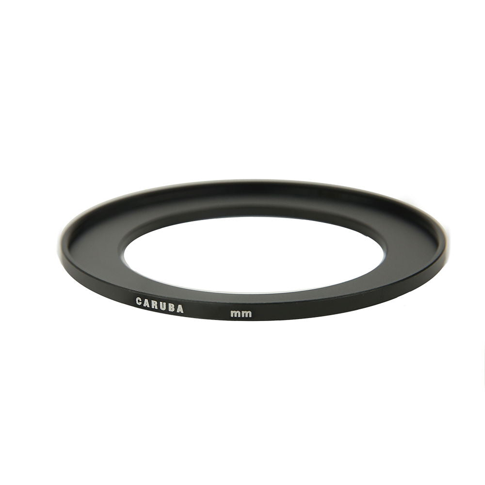 72–82mm step-up/down ring with CARUBA mm text, dark metal finish
