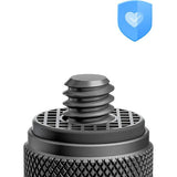Black suction/attachment mount with vented top and rubberized base