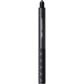 Black action selfie stick with textured grip and threaded mounting tip