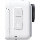 Arctic white 360 camera back with power and mode buttons