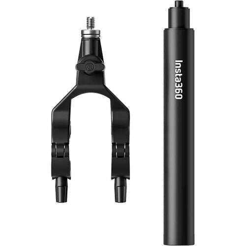 Suport bicicletă Insta360, prindere în două coliere, culoare neagră