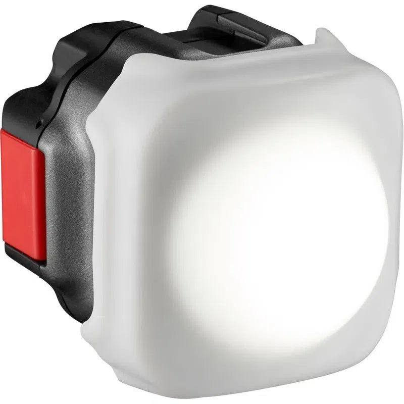 Joby Beamo mini LED light, white diffuser dome over circular LED, black housing