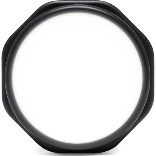 Inel LED bicolor Joby Beamo, cadru negru rotund, detaliu cerc exterior.
