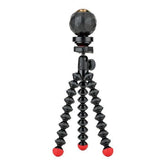 Treied flexibil Joby GorillaPod pentru GoPro, cap sferic și picioare negre cu tălpi roșii