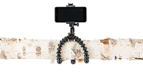 Trepied flexibil cu suport pentru telefon, montat orizontal