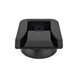 Black cold shoe mount underside with central hole and two side supports