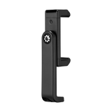 Suport telefon 360 negru, clemă cu decupaje și buton lateral