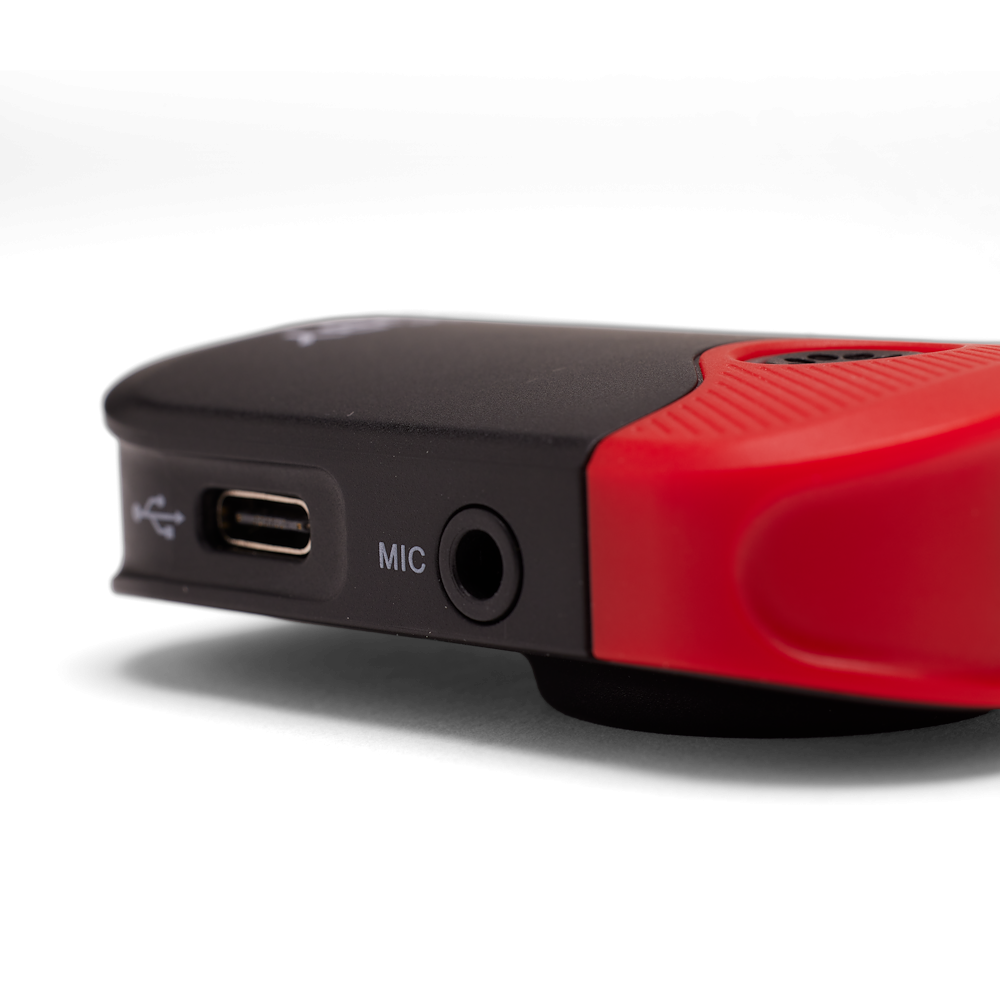 Microfon lavalier wireless Joby Wavo AIR, conector USB și intrare MIC pe lateral