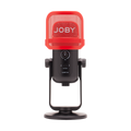 Microfon Joby Wavo POD cu grilaj LED roșu și suport