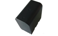 Dark 9600mAh rechargeable battery pack, rectangular shape with small status marking
