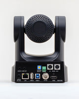 Black PTZ camera rear panel with HDMI, USB, LAN and 3G-SDI ports