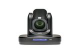 Black PTZ IP production camera, lens angled left on base with 4K label