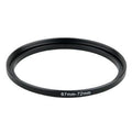 67–72mm step-up camera lens ring adapter, black