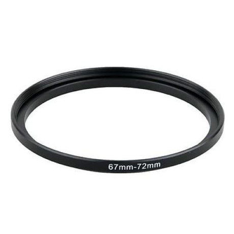 67–72mm step-up camera lens ring adapter, black