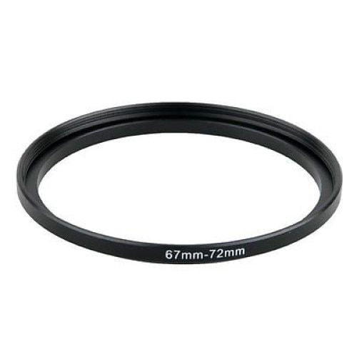 67–72mm step-up camera lens ring adapter, black