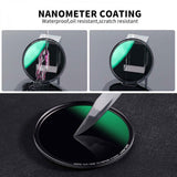 Nano-X magnetic polarizer 82mm filter with nano-coating test, water and oil