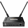 Black wireless video encoder with two antennas and front panel ports, 4G model