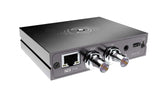 N3 3G SDI encoder/decoder showing IN/OUT ports, RJ45 (PoE), and BNC connectors