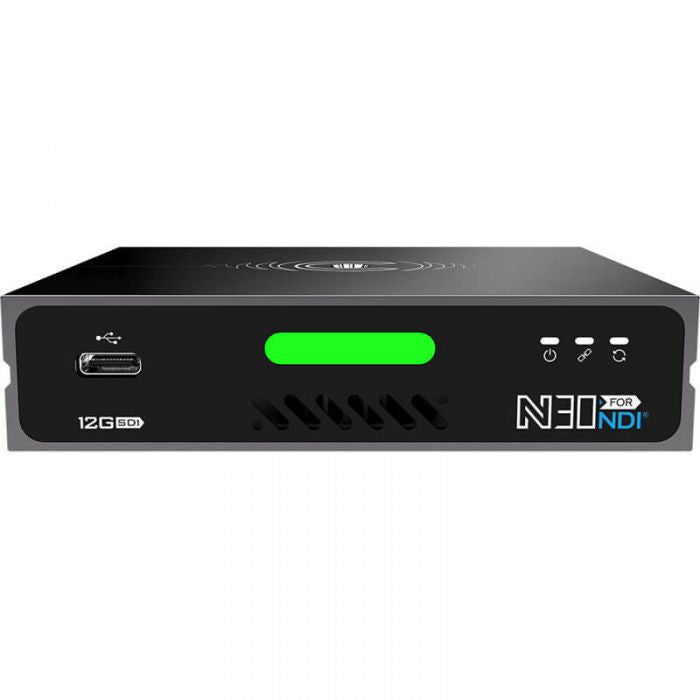 N30 12G-SDI/NDI bidirectional converter, front ports and green status LED