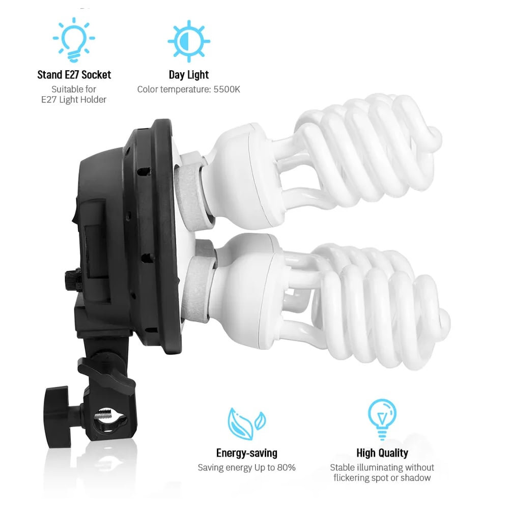 Kit lumini E27 85W x 8 cu softbox 60 x 80 cm si stativ - View 5