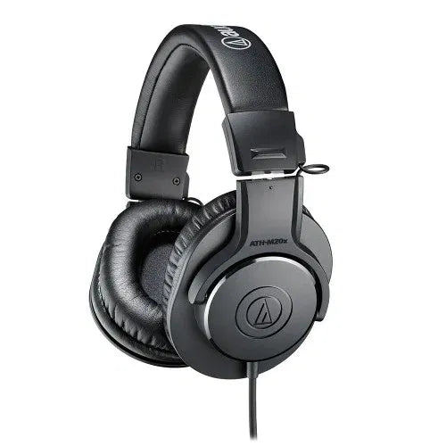 Over-ear studio headphones with padded earcups and headband