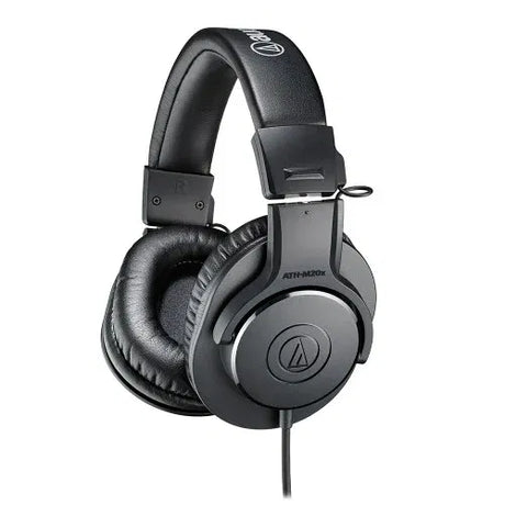 Over-ear studio headphones with padded earcups and headband