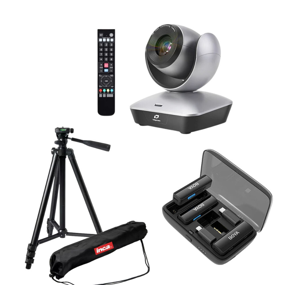 Kit lectori: Telycam Camera Video PTZ Full HD 1080 Zoom 12X USB 2.0 cu lavaliera Wireless - View 1