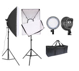 Kit LED 3200K-5600K set 2 buc cu softbox 50 x 70cm si stative - View 1