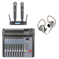 Kit Live III Mixer audio 8 canale + Set microfon wireless dual + Casti monitorizare in-ear - View 1