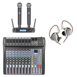 Kit Live III Mixer audio 8 canale + Set microfon wireless dual + Casti monitorizare in-ear - View 1