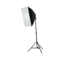 Softbox 50x70 cm cu stativ, panou alb-negru, kit lumină E27