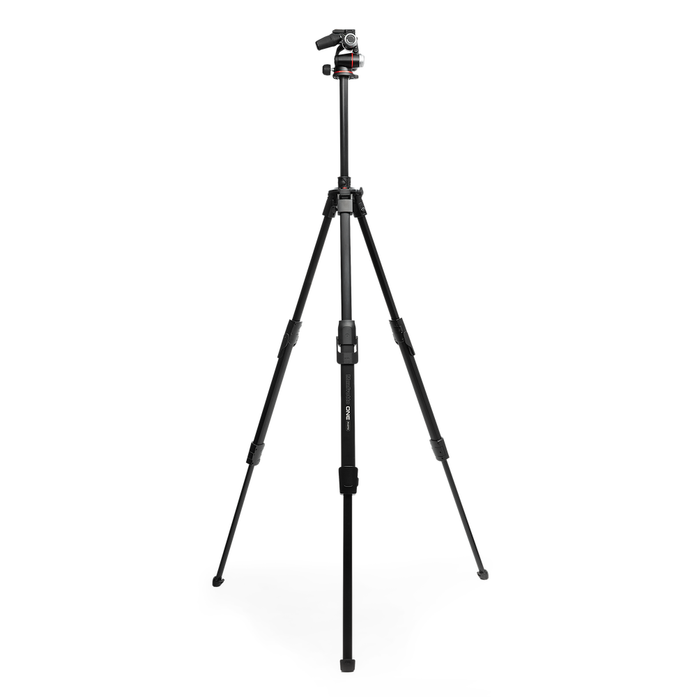 Trepied foto Manfrotto cu picioare reglabile și coloană centrală, negru