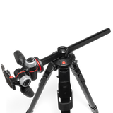 Cap de trepied Manfrotto XPRO 3W cu cadrane și accente roșii, negru