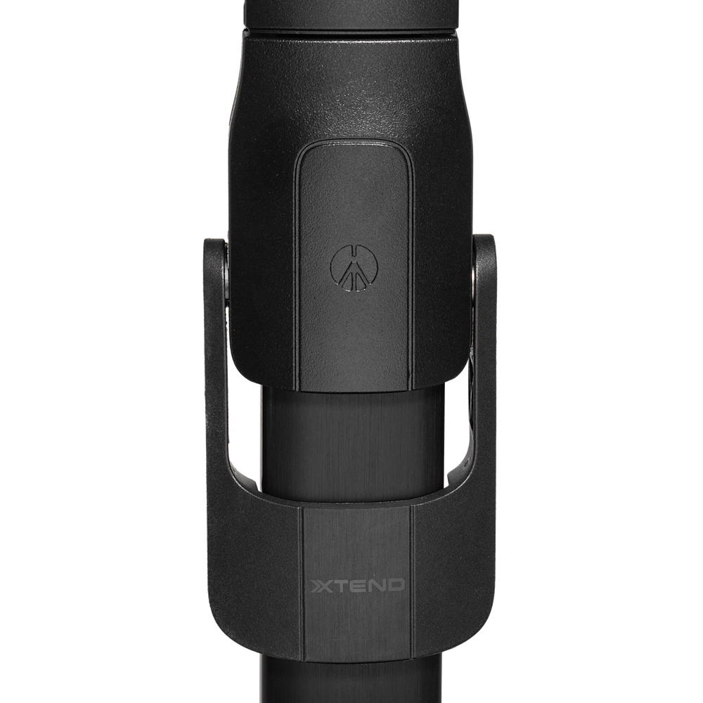 Cap de trepied Manfrotto cu mecanism XTEND, carcasă neagră, detaliu