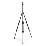Trepied Manfrotto ONE înalt, trei picioare extensibile, cap negru.