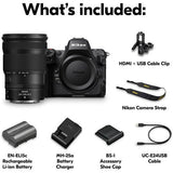 Nikon Z8 kit included items: camera, 24-120mm lens, battery, charger, accessories