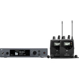 Set receptor wireless IEM cu două unități, afișaj LCD și antene telescopice