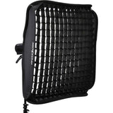 Softbox 80x80 cm negru cu grilaj în față, cadru pătrat pentru lumină difuză