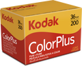 Kodak ColorPlus 200 film box, 36 exp—yellow/red package.