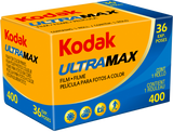 Kodak UltraMax 400 color negative film, 36 exposures, boxed package