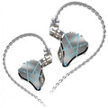 Căști in-ear KZ Acoustics ASX Silver, carcasă argintie, cablu răsucit