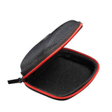 Carcasă pentru căști Kz Acoustics deschisă, interior negru, fermoar și bordură roșie
