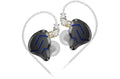 KZ Acoustics ZSN PRO 2 blue wired in-ear earbuds, two drivers with ear tips